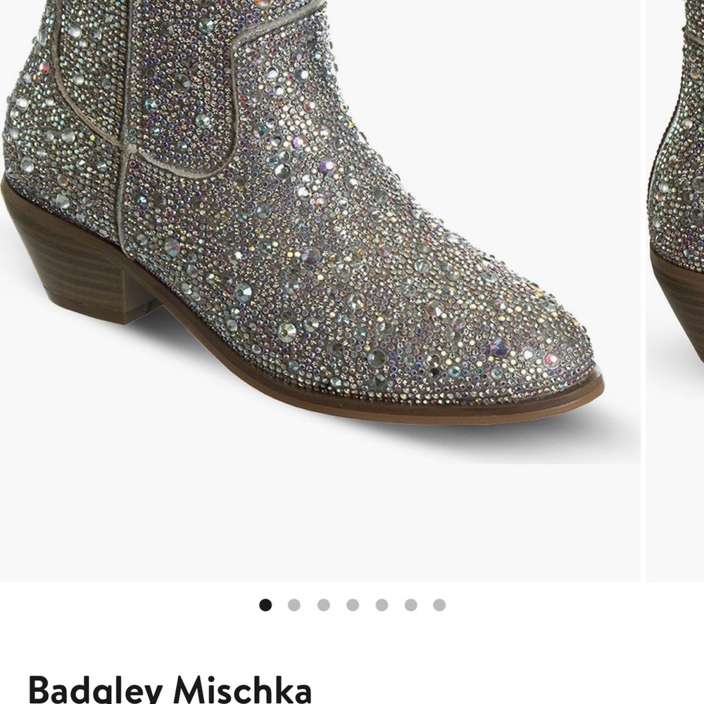 Girls Badgley Mischka Glittering Silver Ankle Booties and Taylor Swift sneakers